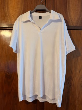 Polo Blanco Shein Unisex - Talla M