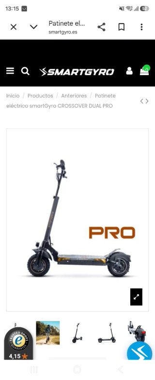 Patin Eléctrico SmartGyro Crossover Dual Pro
