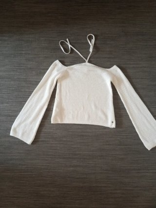 Jersey Finito Calado Blanco Brownie