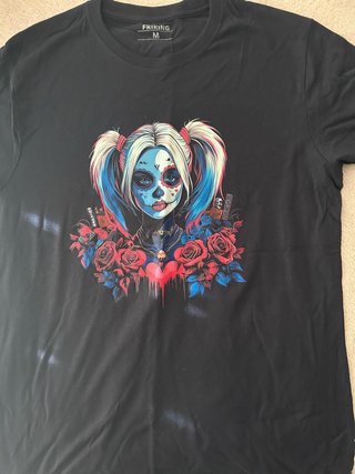 Camiseta Harley Quinn Negra Talla M