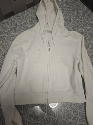 Sudadera Corta Blanca Talla XS