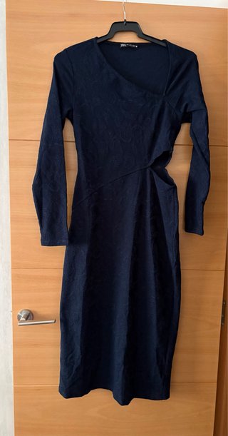 Vestido largo azul Zara