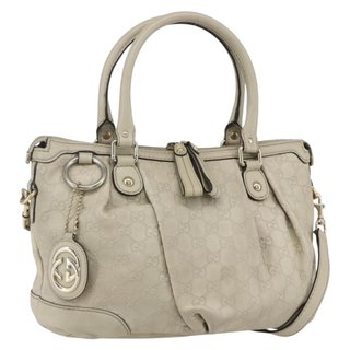 GUCCI GG Canvas Guccissima Sukey Bag Leather 2way