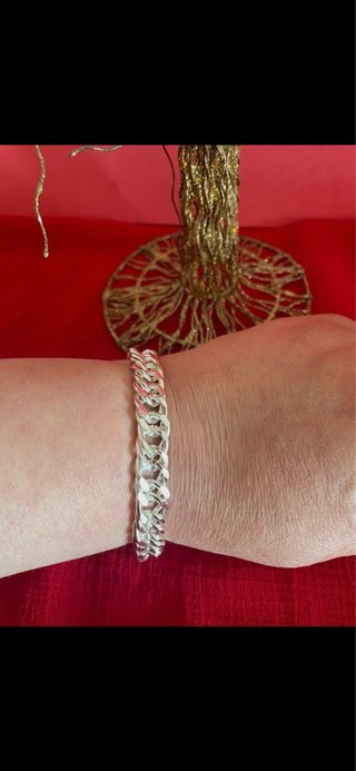 LEED OFERTA Pulsera de Plata 925 Eslabones Cubana