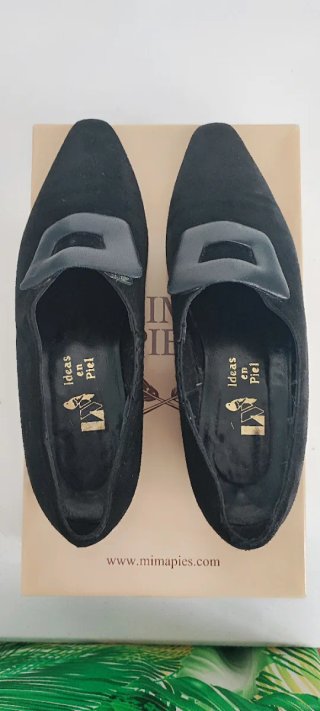 Zapatos de serraje negros Ideas en Piel