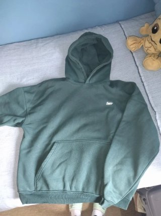 Sudadera Verde Botella con Capucha