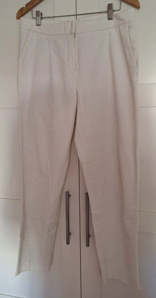 Pantalón de pana blanco Massimo Dutti