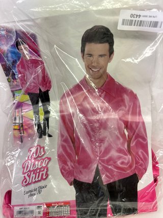 Camiseta Disco Años 70 Rosa Talla M