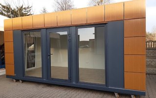 Contenedor Oficina Comercial 18m2 con Aseo