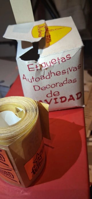 Etiquetas antiguas Autoadhesivas de Navidad