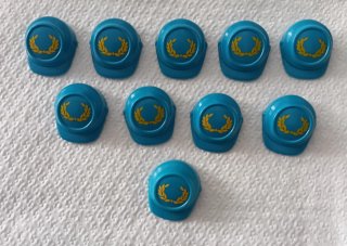 Lote de 10 Kepis Azules Playmobil Con laurel