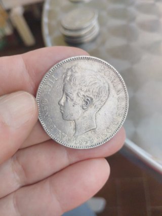 Moneda de Plata 5 Pesetas 1898