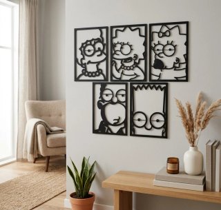 Pack de 5 Cuadros Metálicos Los Simpson