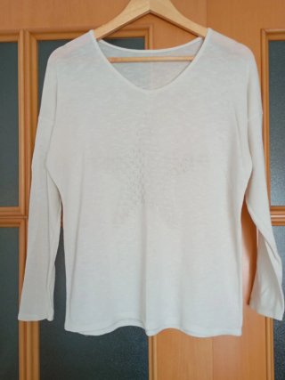Jersey Fino Blanco con Estrella
