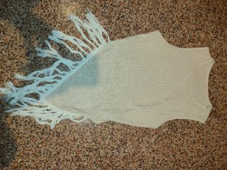 Jersey de flecos blanco