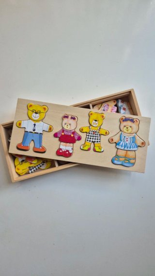 Puzzle de madera familia de osos