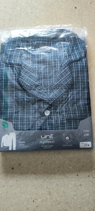 Pijama Largo Hombre Unit Algodón Talla M