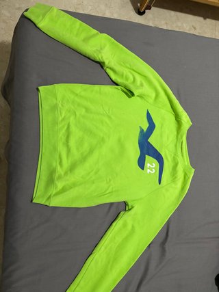 Sudadera Hollister Verde Flúor