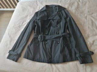 Gabardina Trench Negra