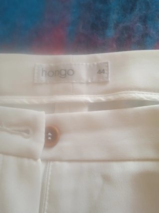 Pantalón Blanco de Señora, largo 97 cms