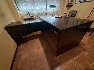 Mesa en L con cajones 55x95x70 y  140x82x75