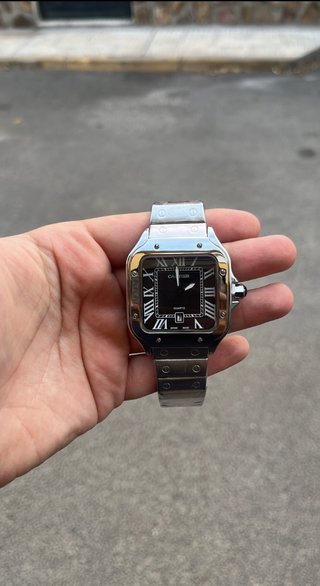 Reloj Cartier Santos Acero Negro