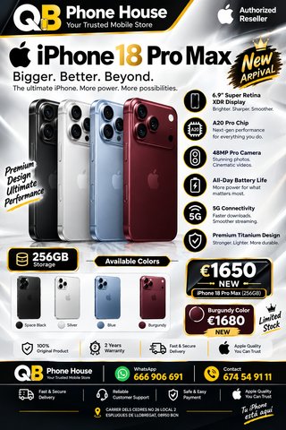 iPhone 18 Pro Max 256GB