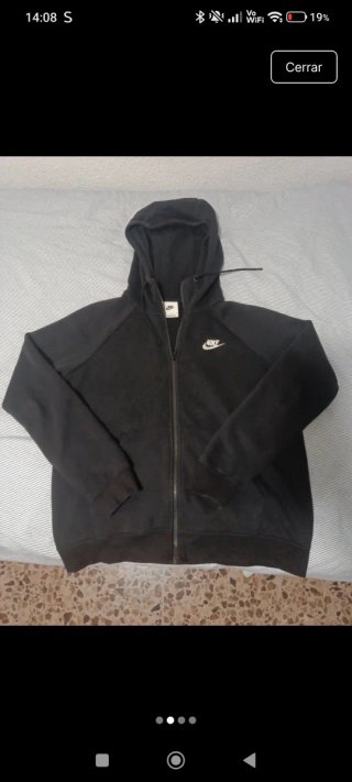 Sudadera Nike Negra con Cremallera