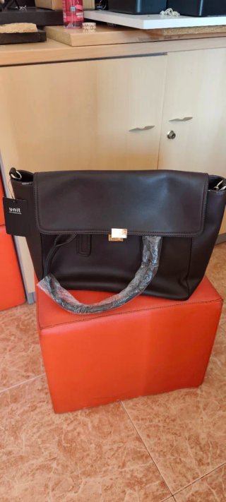 Bolso de cuero marrón Unit