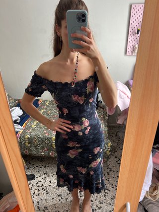 Vestido con estampado de flores