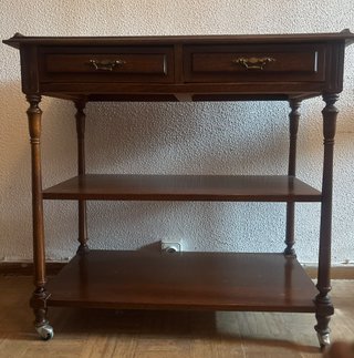 Mueble Auxiliar de Madera con Ruedas