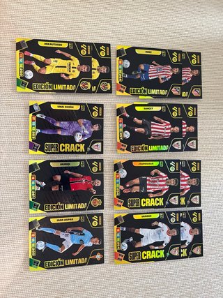 Lote 8 Cartas Adrenalyn XL Super Cracks y Limited