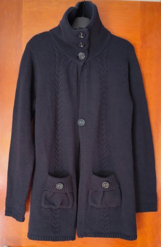Chaqueta de punto azul marino