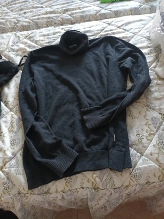 Jersey de cuello alto gris talla XL