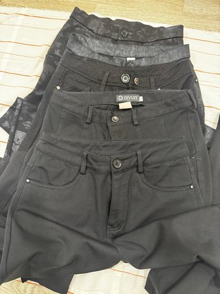 Lote de 5 pantalones negros para mujer