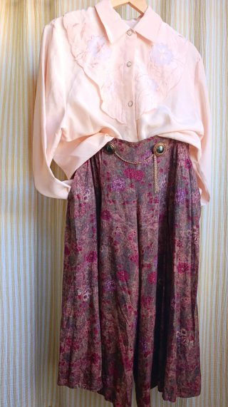 Pantalones tipo falda vintage