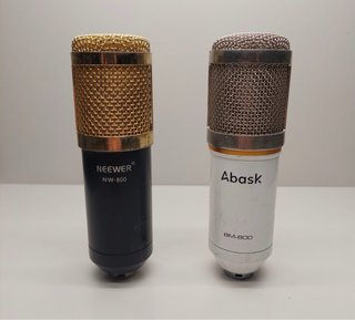 2 Micrófonos de Condensador Neewer y Abask