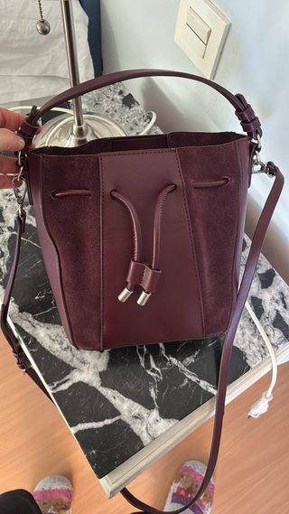 Bolso Parfois Burdeos/ granate Ante y polipiel