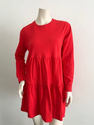 Vestido sudadera rojo Zara S