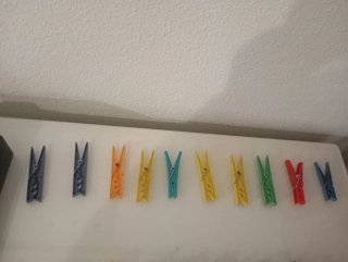 Lote de 10 pinzas para ropa