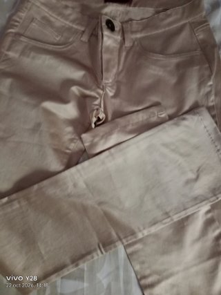 Pantalón de Raso Beige