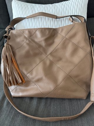 Bolso Amplio de Piel Marrón