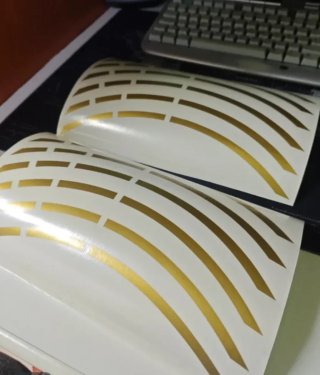 Set de pegatinas llanta moto