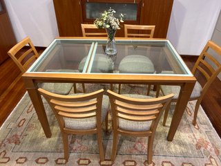 Set de 6 Sillas de Comedor de Madera