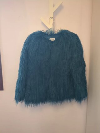 Abrigo de pelo azul