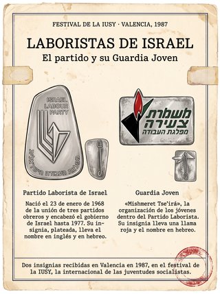 Lote 2 Pines Partido Laborista Israelí Años 70 80