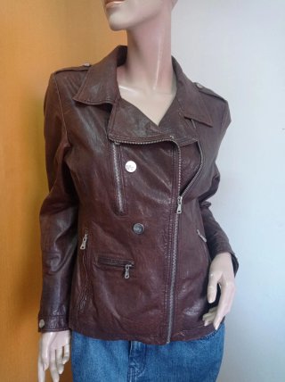 Cazadora de Piel Estilo Biker