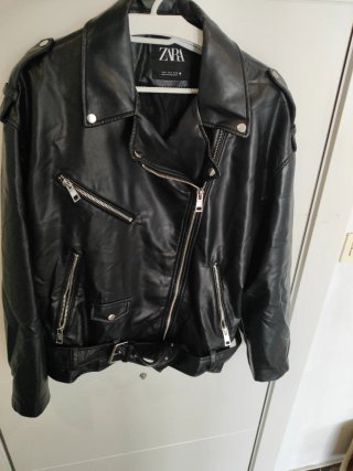 Chaqueta Biker Zara Negra Talla XL