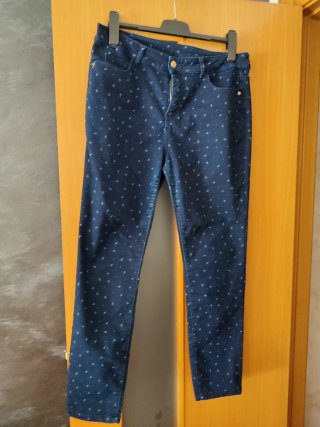 Vaqueros Cortefiel Azul Estampados