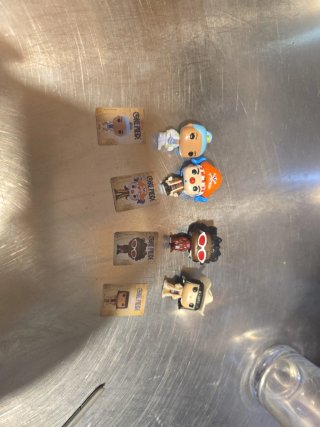 4 Mini Funkos One Piece